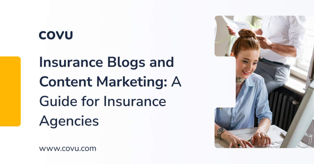 insurance blog content marketing guide for independent p&c agency owners laptop desk